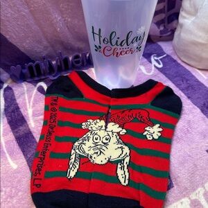 Max From The Grinch Holiday Socks With Holiday Tumbler